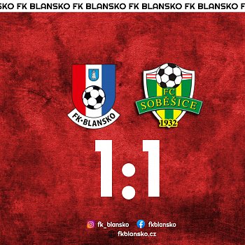 
                                Fotbalisté FK Blansko B remizovali se Soběšicemi. FOTO: Facebook pořadatelů
                                    