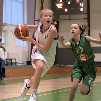 
                                Basketbalistky U13 Basketbalového klubu Blansko porazily tým Sokola Babice. FOTO: archiv pořadatelů
                                    