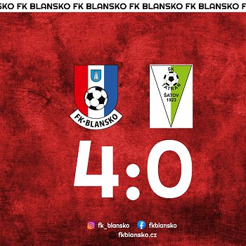 
                                Fotbalisté FK Blansko B porazili SK tatrana Šatov 4:0. FOTO: FK Blansko
                                    