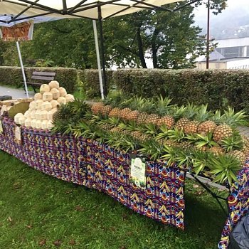 
                                V parku před kinem lidé mohli nakoupit na Afrických trzích, FOTO: Kultura Blansko 
                                    