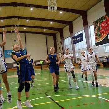 
                                Družstvo U15 Basketbalového klubu Blansko dvakrát porazilo tým SKB Tišnov. FOTO: archiv klubu
                                    