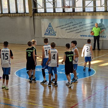 
                                Basketbalisté BBK Blansko U13 se utkali s brněnským týmem Skokani A. FOTO: archiv pořadatelů
                                    