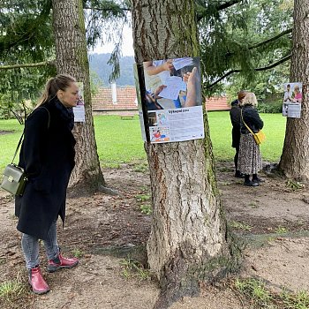 
                                V zámeckém parku je k vidění Výstava na stromech. FOTO: Pavla Komárková
                                    